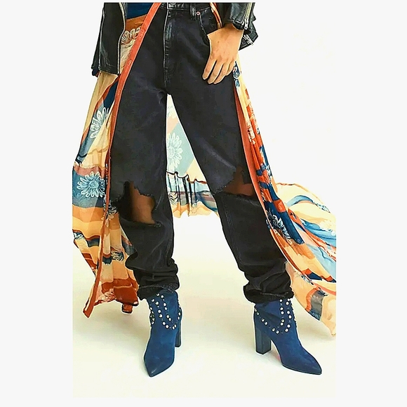 🍒NIB🍒 FREE PEOPLE WESTERN STUDDED SUEDE BOOTS - Picture 2 of 14